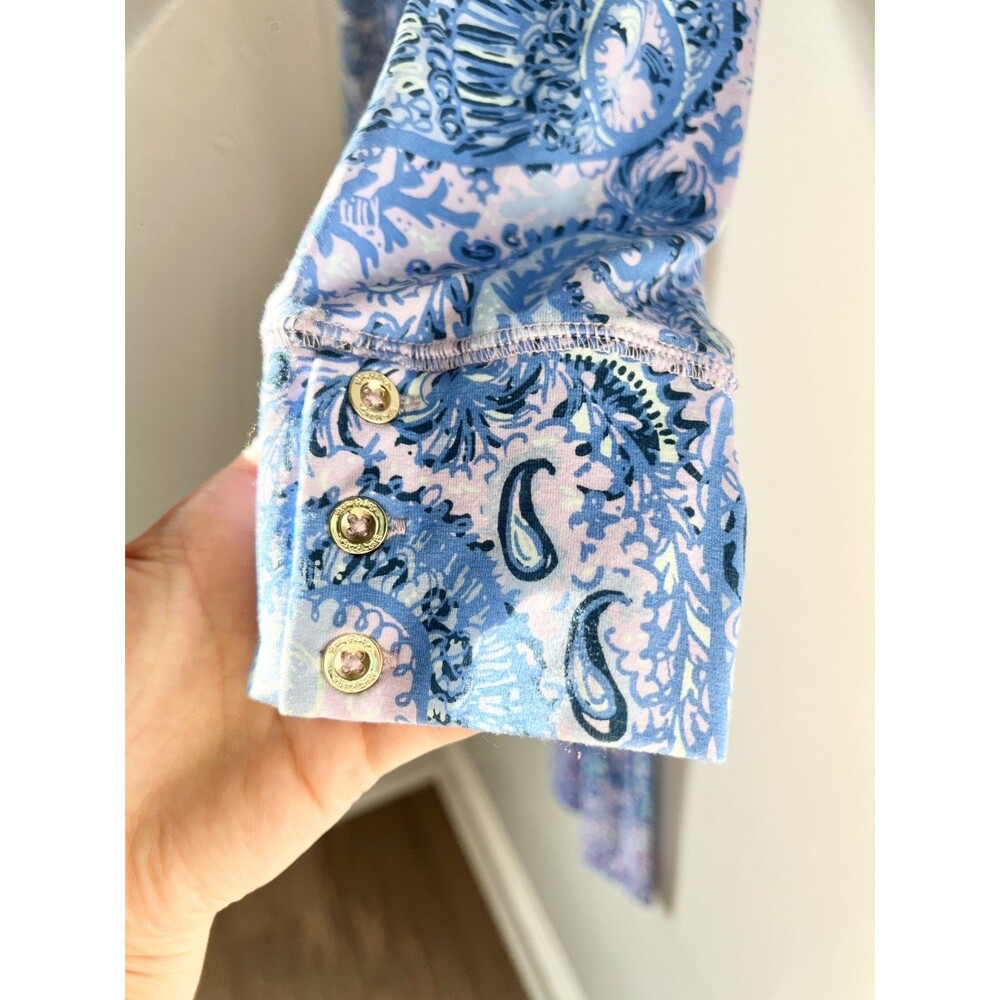 Lilly Pulitzer Sophie Sun Dress Beach Vacation UPF50+ Floral Paisley Women Sz M - Picture 7 of 8